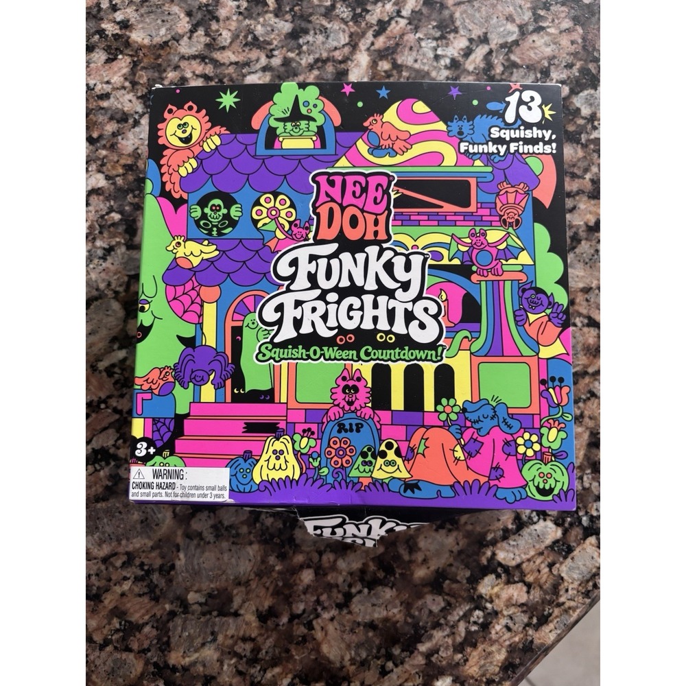 Nee Doh Funky Frights Squish-O-Ween Countdown Box 13pc OPEN BOX